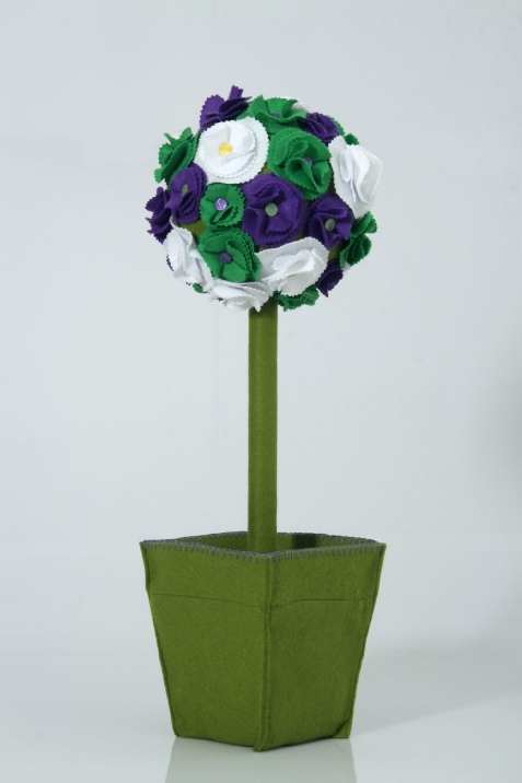 Floreale su fondo verde